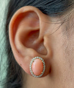 Coral Diamond Earrings