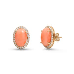 Coral Diamond Earrings