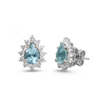 Aquamarine Diamond Earrings
