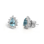 Aquamarine Diamond Earrings