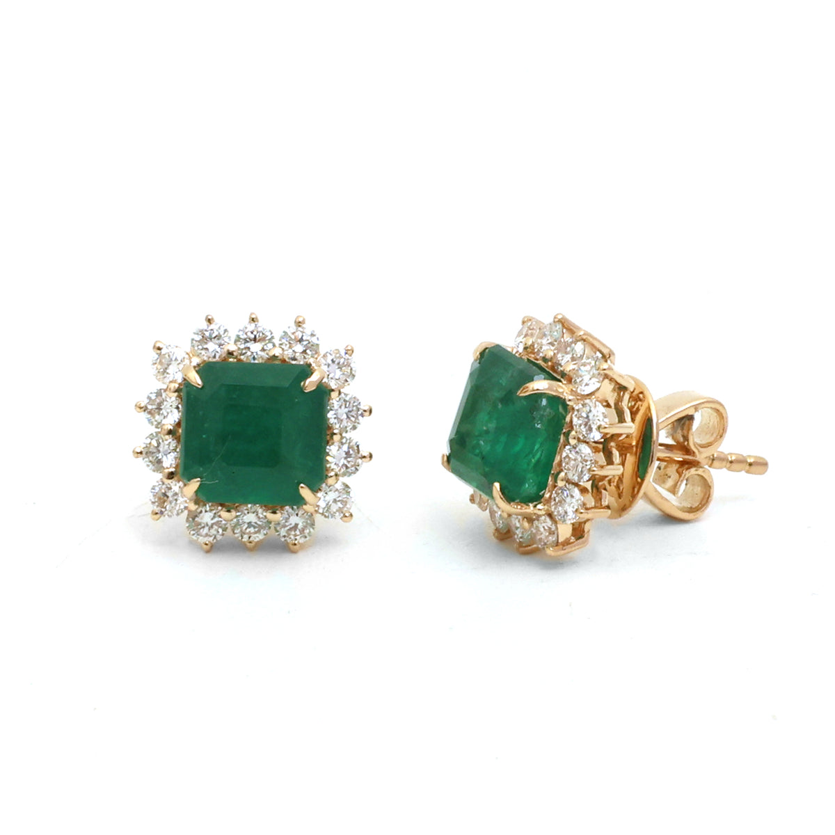 Emerald Diamond Earrings