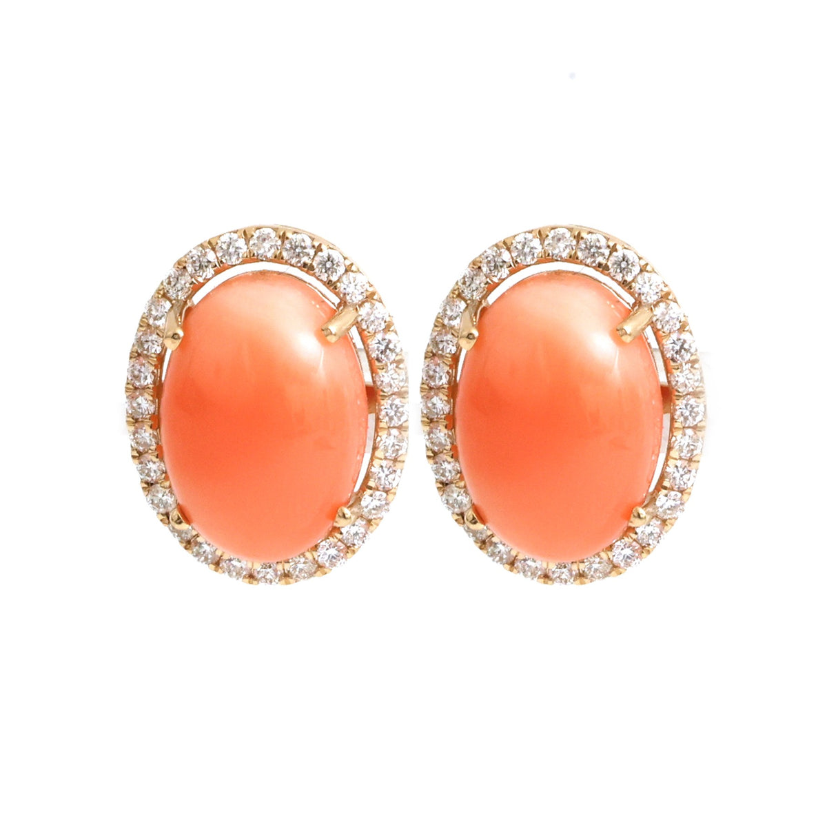 Coral Diamond Earrings