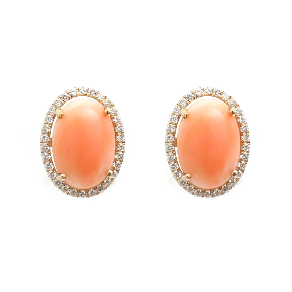 Coral Diamond Earrings