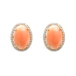 Coral Diamond Earrings