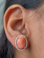 Coral Diamond Earrings