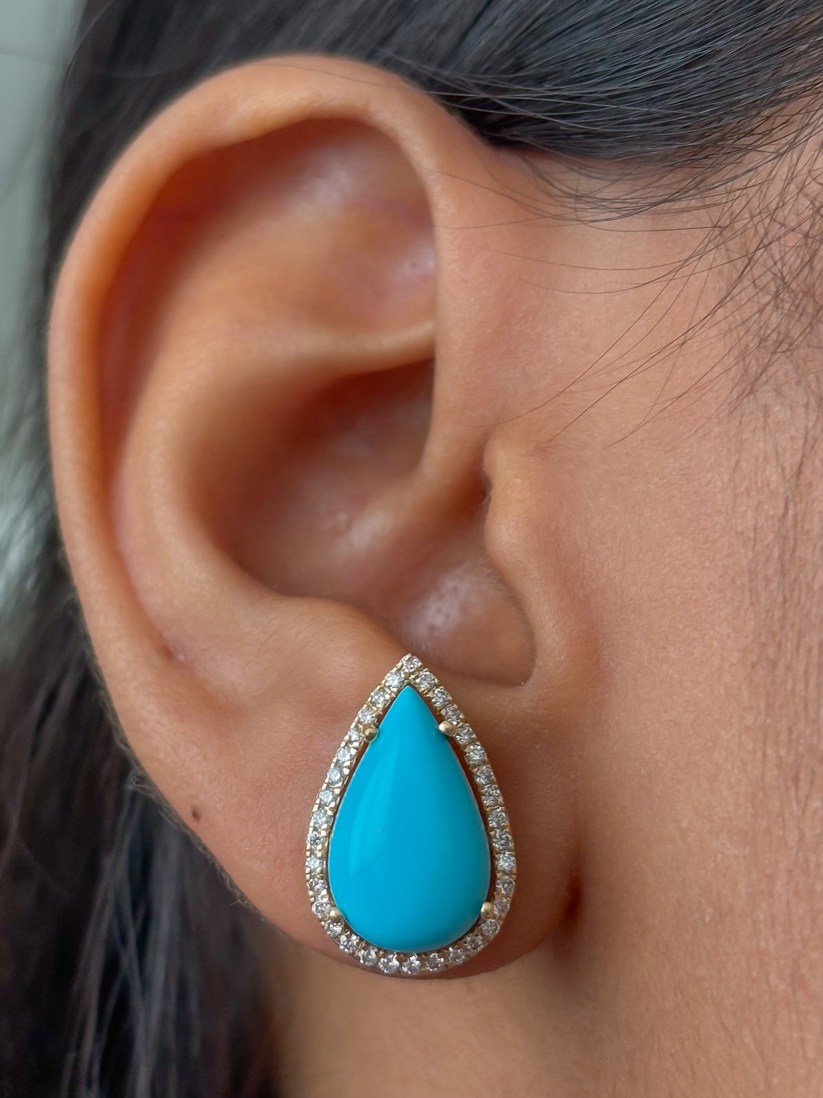 Turquoise Diamond Earrings