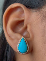 Turquoise Diamond Earrings