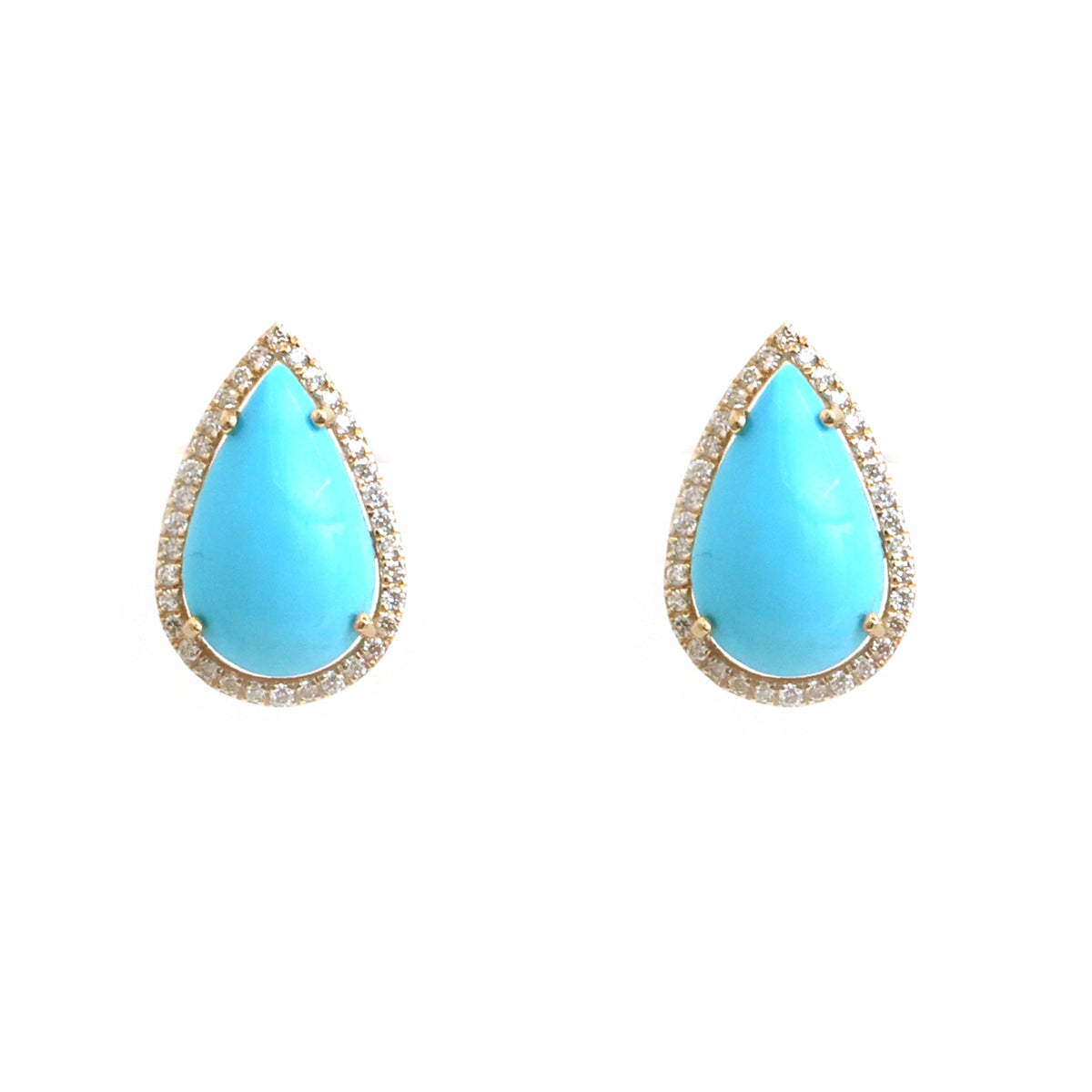 Turquoise Diamond Earrings