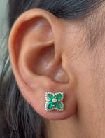 Emerald Diamond Earrings