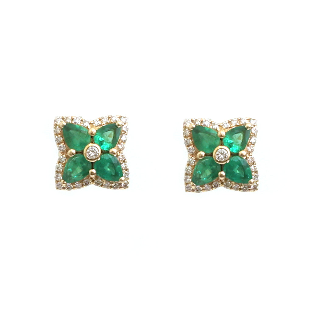 Emerald Diamond Earrings