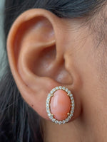 Coral Diamond Earrings