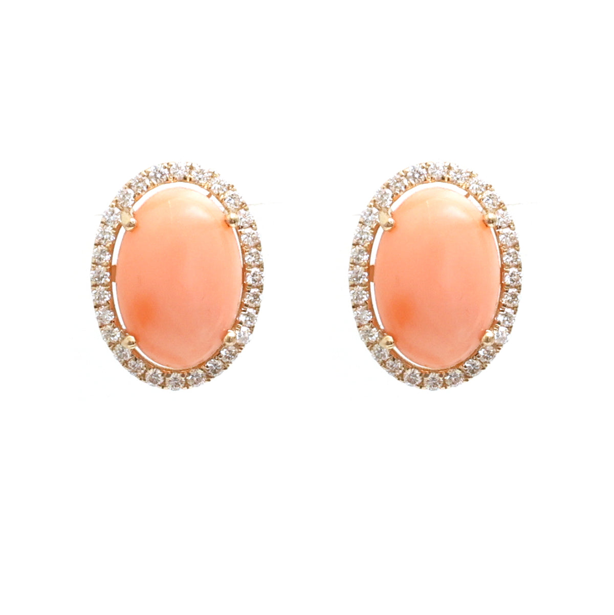 Coral Diamond Earrings