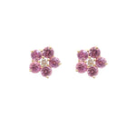 Pink Sapphire Diamond Earrings