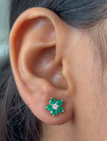 Emerald Diamond Earrings