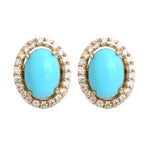 Turquoise Diamond Earrings