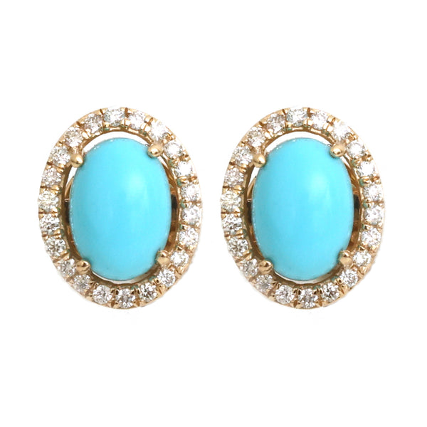 Turquoise Diamond Earrings