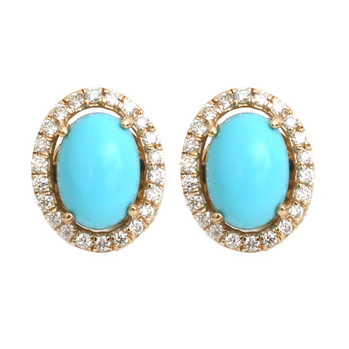 Turquoise Diamond Earrings