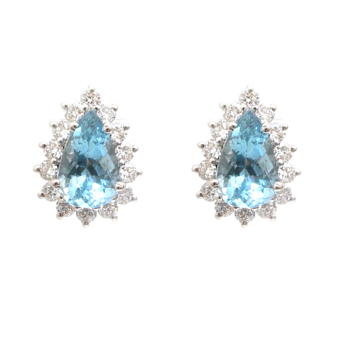 Aquamarine Diamond Earrings