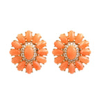 Coral Diamond Earrings