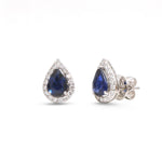 Blue Sapphire Diamond Earrings