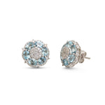 Aquamarine Diamond Earrings