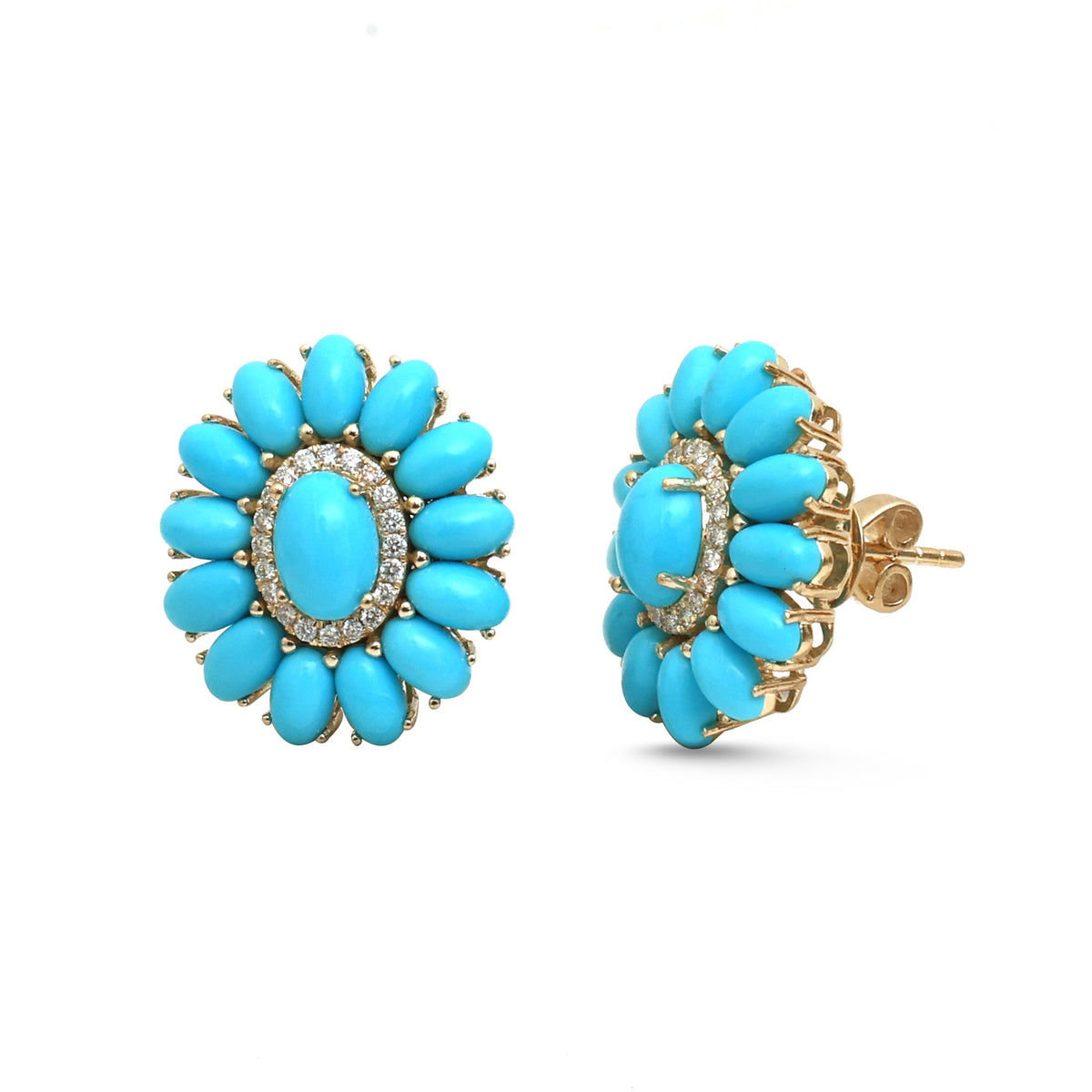Turquoise Diamond Earrings