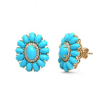 Turquoise Diamond Earrings