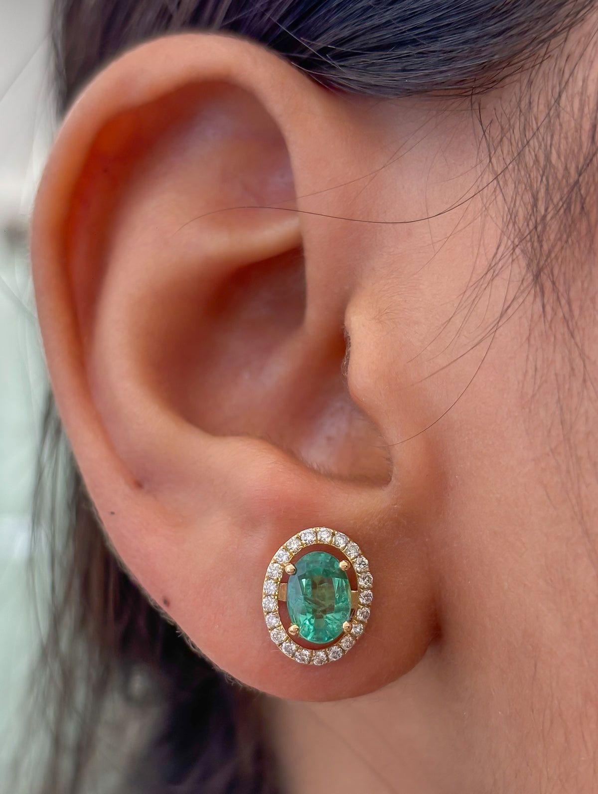 Emerald Diamond Earrings