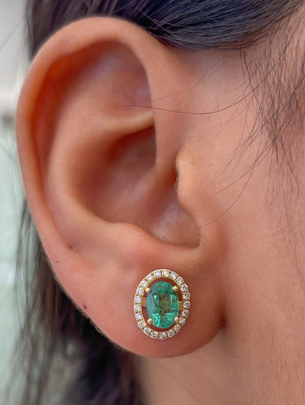 Emerald Diamond Earrings