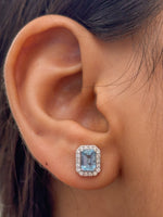 Aquamarine Diamond Earrings