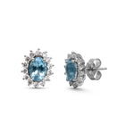 Aquamarine Diamond Earrings