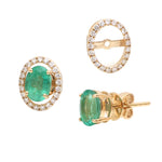 Emerald Diamond Earrings