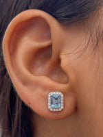 Aquamarine Diamond Earrings