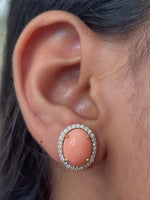 Coral Diamond Earrings