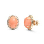 Coral Diamond Earrings