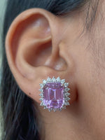 Kunzite Diamond Earrings