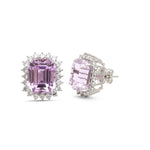 Kunzite Diamond Earrings