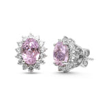 Kunzite Diamond Earrings