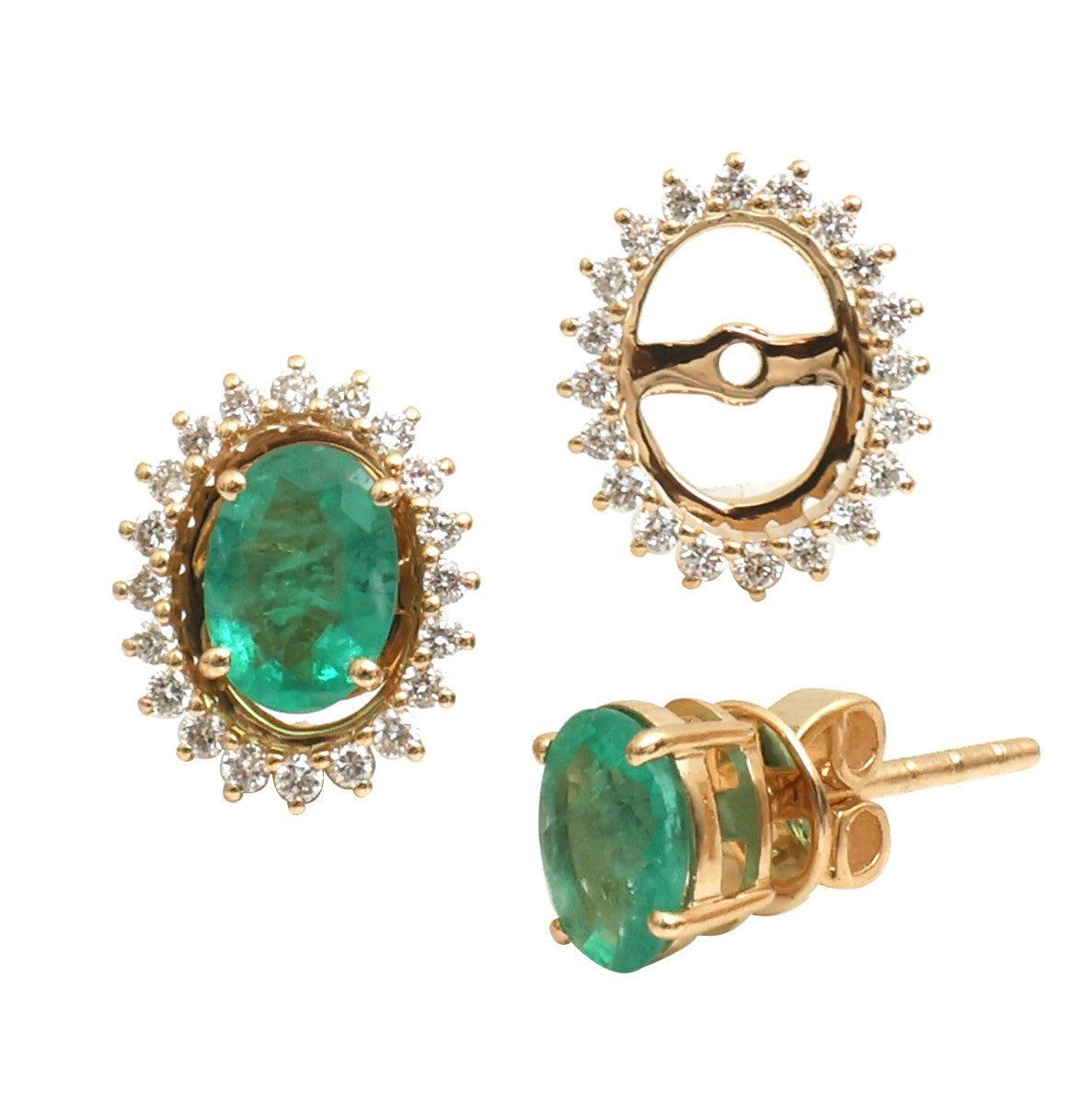 Emerald Diamond Earrings