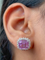 Kunzite Diamond Earrings