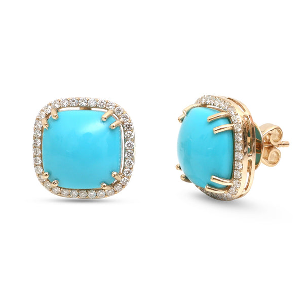 Turquoise Diamond Earrings