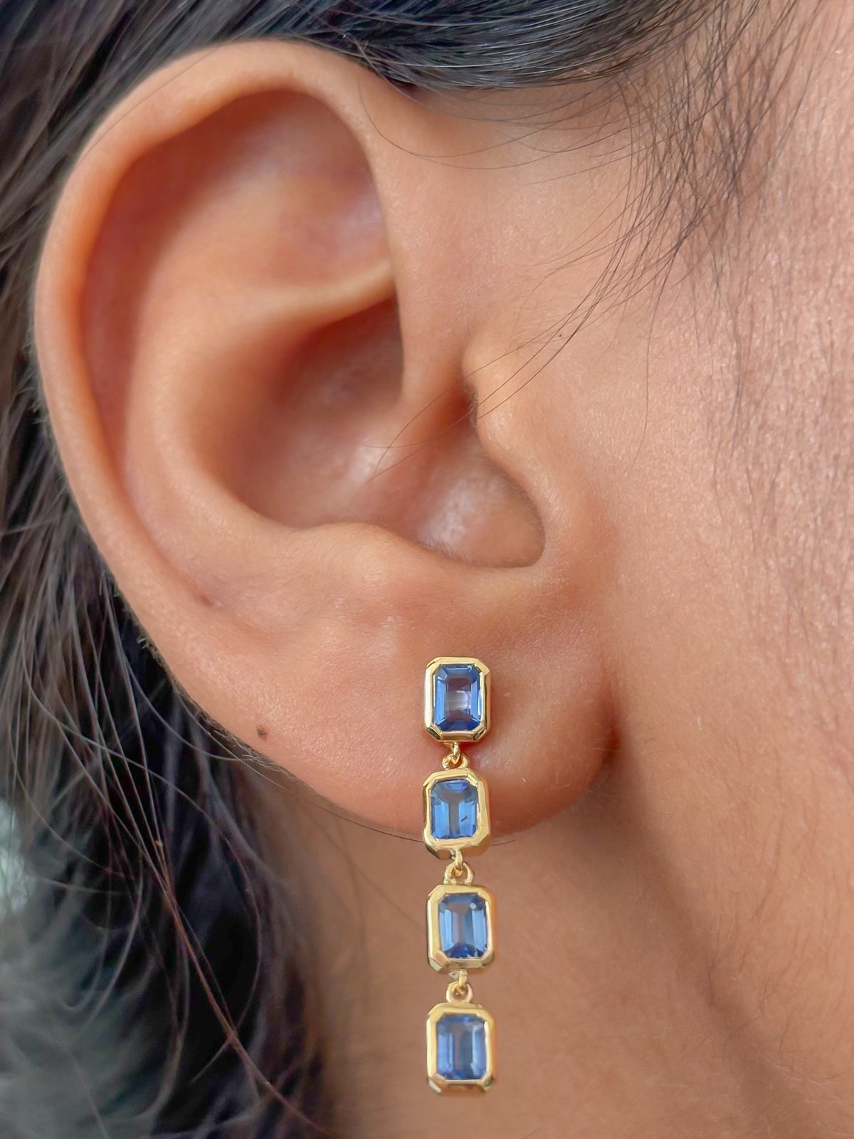 Blue Sapphire Earrings