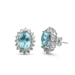 Aquamarine Diamond Earrings