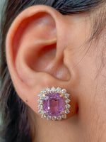 Kunzite Diamond Earrings
