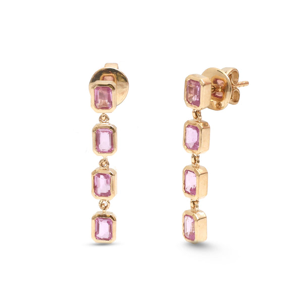 Pink Sapphire Earrings