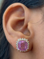 Kunzite Diamond Earrings