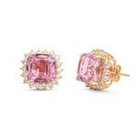 Kunzite Diamond Earrings