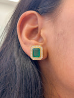 Emerald Diamond Earrings