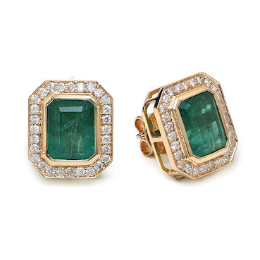 Emerald Diamond Earrings
