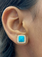 Turquoise Diamond Earrings
